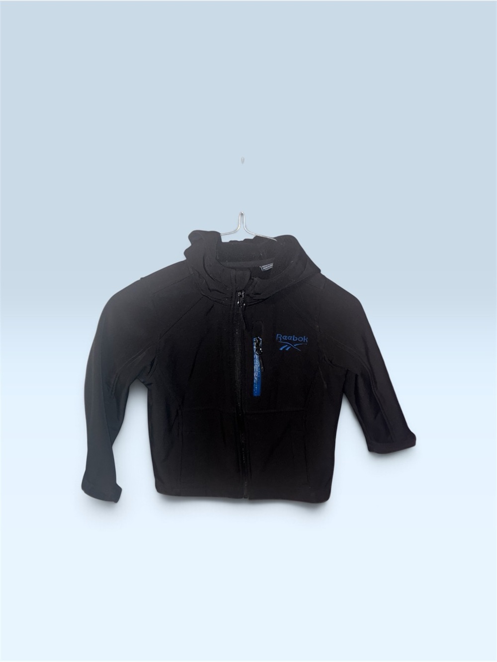 Reebok Black Kids Hooded Swim Jacket with Blue Accent